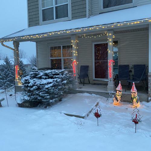 70ct Warm White Faceted LED C6 Christmas Lights, 23ft White Wire