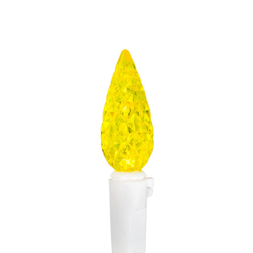 70ct Multi-Color Faceted LED C6 Christmas Light Set - 24.25ft White Wire