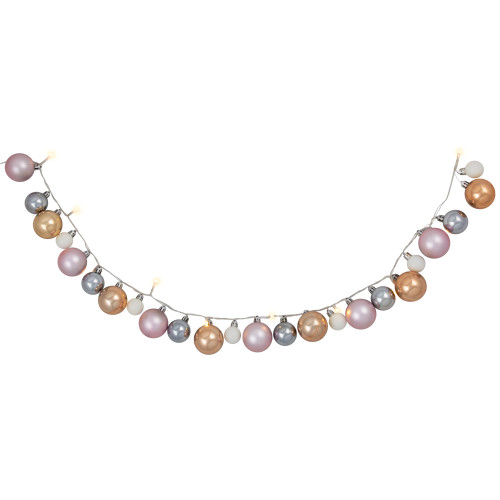 Ornament String Christmas Lights - Warm White LED - 3' Clear Wire - 10ct - Pink