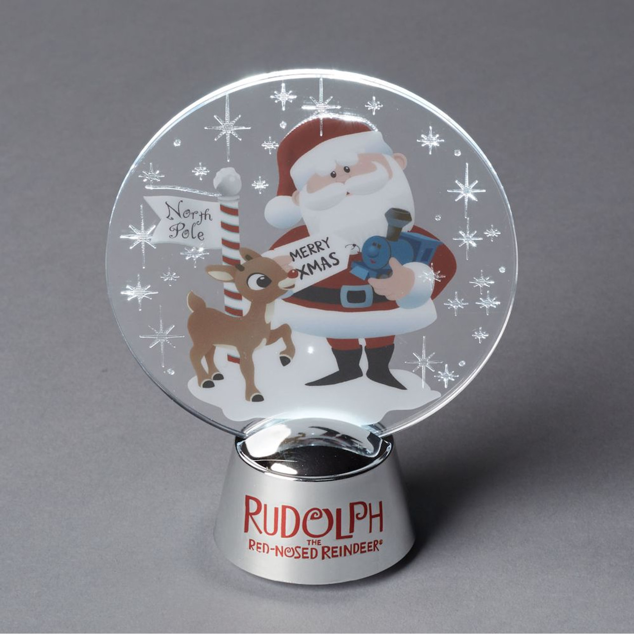 Department 56 Rudolph and Santa Christmas Holidazzler #6000498