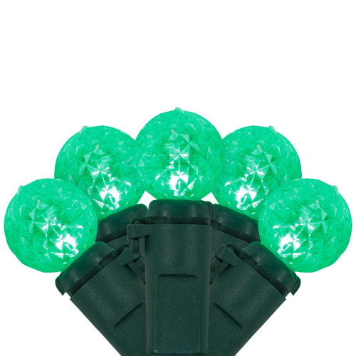 LED G12 Berry Christmas Lights - Green - 16' Green Wire - 50 ct