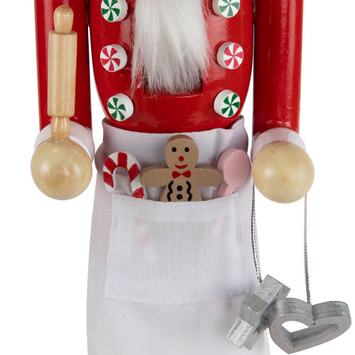 Baker with Rolling Pin Nutcracker Christmas Figure - 15" - White and Red