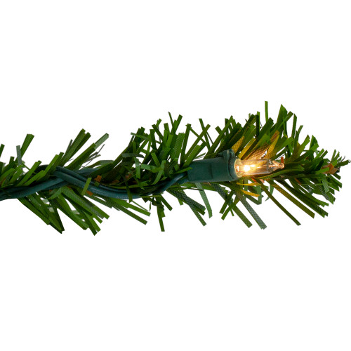 7.5' Pre-Lit Medium Canadian Pine Artificial Christmas Wall Tree - Clear Lights