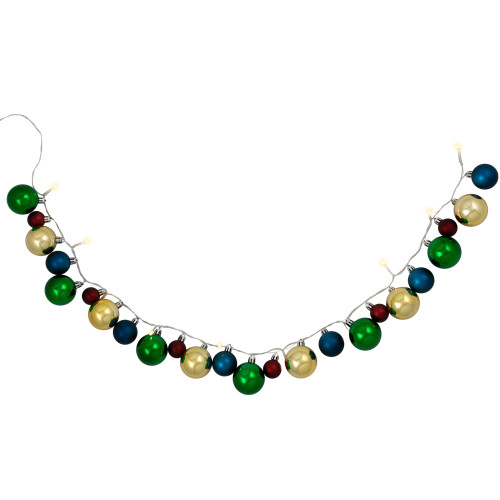 Ornament String Christmas Lights - Warm White LED - 3' Clear Wire - 10ct - Multi