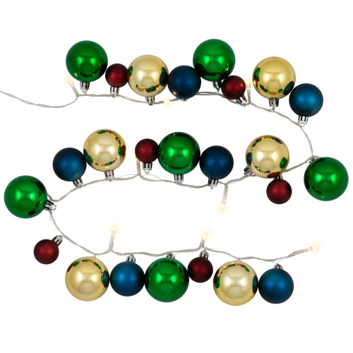 Ornament String Christmas Lights - Warm White LED - 3' Clear Wire - 10ct - Multi
