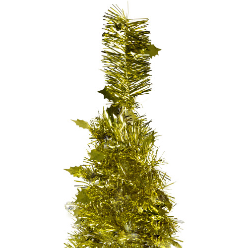 Tinsel Pop-Up Artificial Christmas Tree - 6' - Gold - Unlit