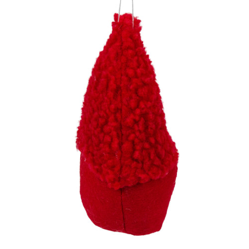 Plush Gnome Christmas Ornament - 7" - Red