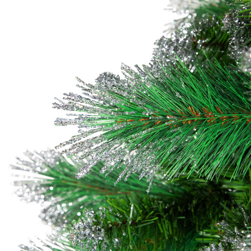 Two-Tone Spruce Pine Glitter Tip Medium Artificial Christmas Tree - 6' - Unlit