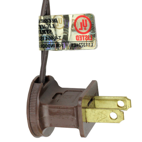 100 Warm White LED Faceted C9 Christmas Lights - 66 ft Brown Wire