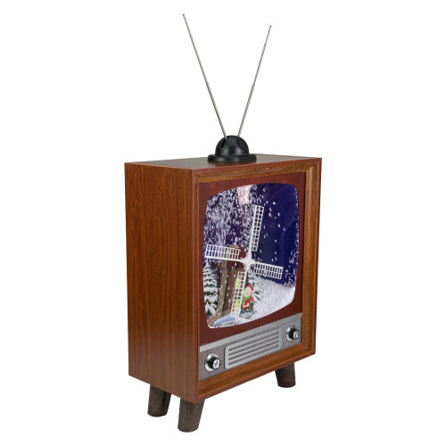 LED Lighted Musical Snowing Windmill TV Set  Decoration - 21"