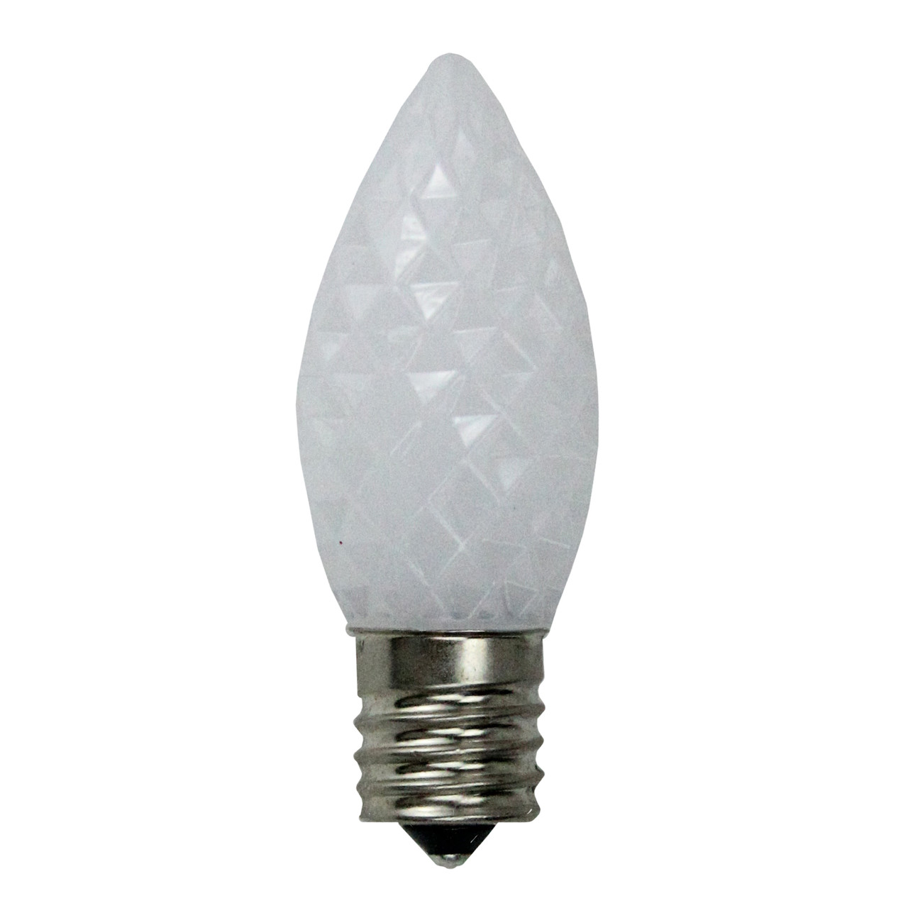 Pack of 25 Faceted LED C9 Pure White Christmas Replacement Bulbs