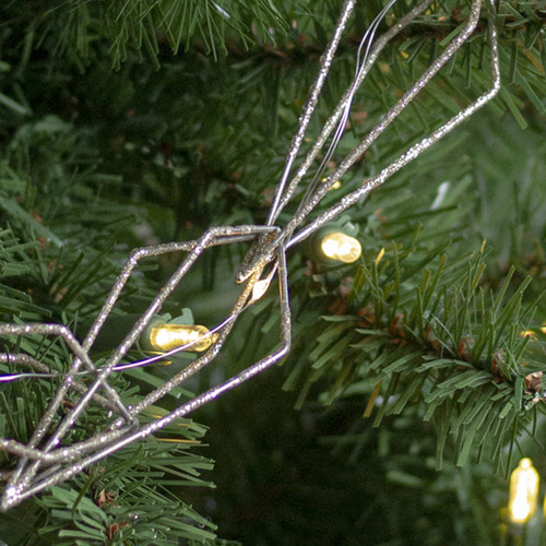 LED Lighted Battery Operated Gold Wire Diamond Christmas Garland - 6' - Warm White Lights