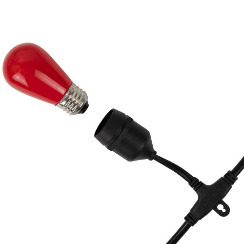 Pack of 25 Opaque Red LED S14 Christmas Replacement Bulbs