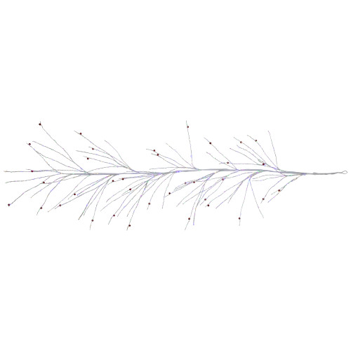 6' x 6" Pre-Lit White Christmas Garland with Red Jingle Bells, Multi-Color Lights