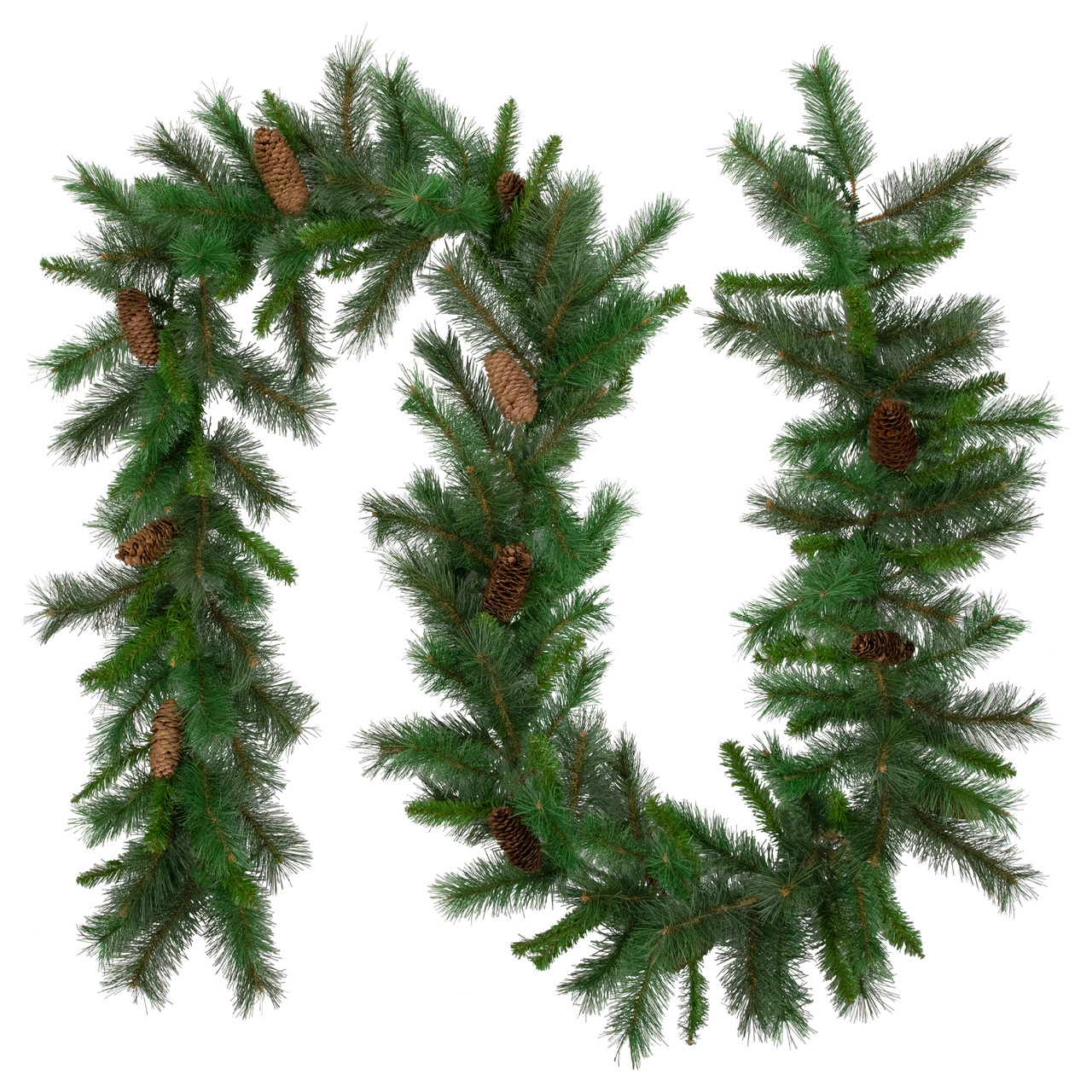 Pine and Pine Cones Artificial Christmas Garland - 9' x 12" - Unlit