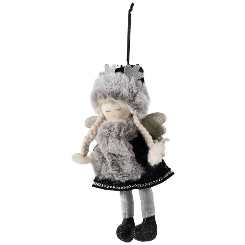Winter Girl Angel Hanging Christmas Figure Ornament - 8.5"
