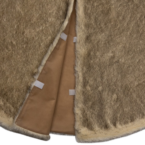 Faux Fur Christmas Tree Skirt - 48" - Brown