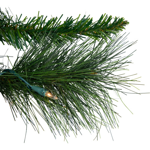 Pre-Lit White Valley Pine Artificial Pinecone Christmas Wreath - 36" - Clear Lights