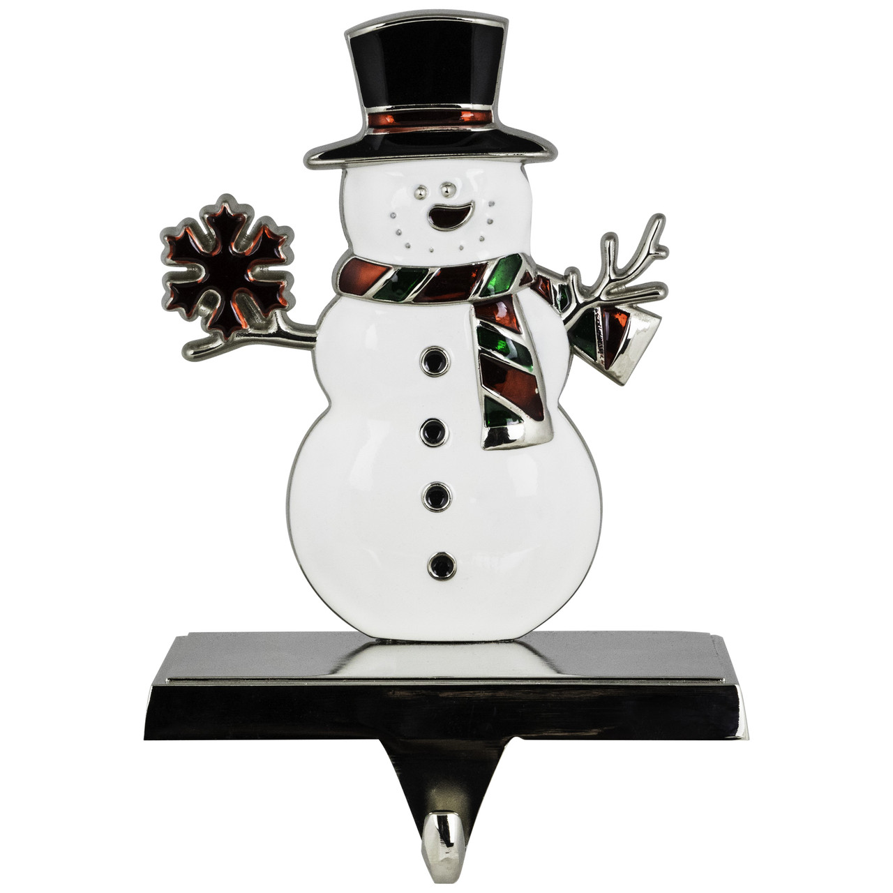 Smiling Snowman Christmas Stocking Holder - 6"