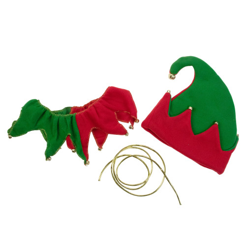 Red and Green Elf Adult Christmas Costume Set - Plus Size