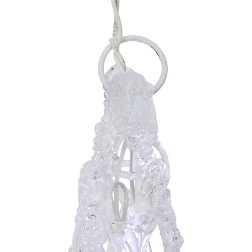 24" Pure White LED Twinkle Bethlehem Star Hanging Christmas Decoration