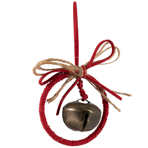 Dangling Jingle Bell with Bow Christmas Ornament - 2.5"