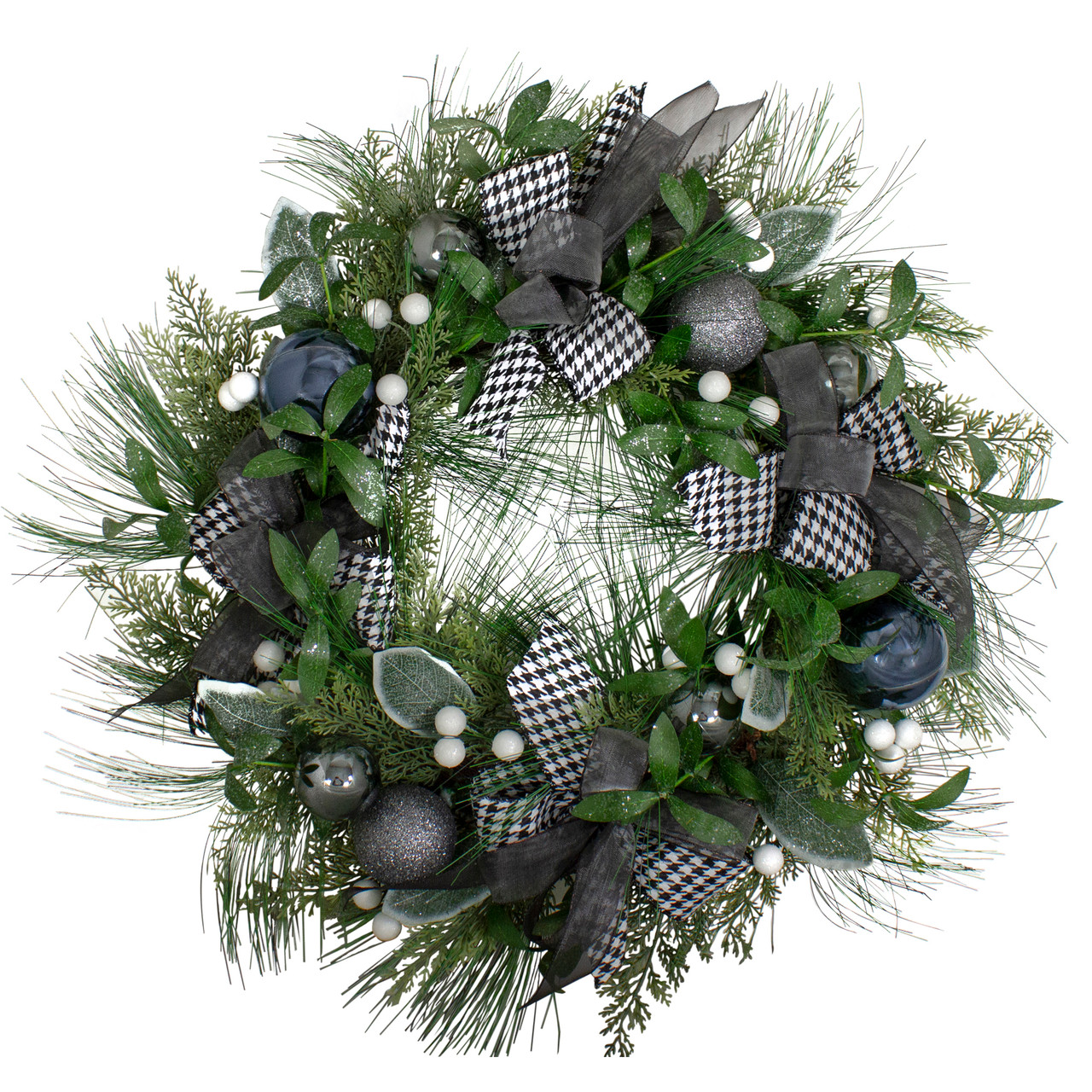 Real Touch? Winter Foliage and Berries Artificial Christmas Wreath - 24" - Unlit