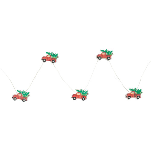 20-Count LED Truck Hauling Tree Micro Christmas Light Set, 6ft, Silver Wire