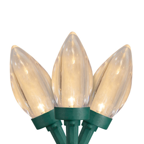 LED C9 Christmas Lights - Warm White - 20.25' Green Wire - 50ct