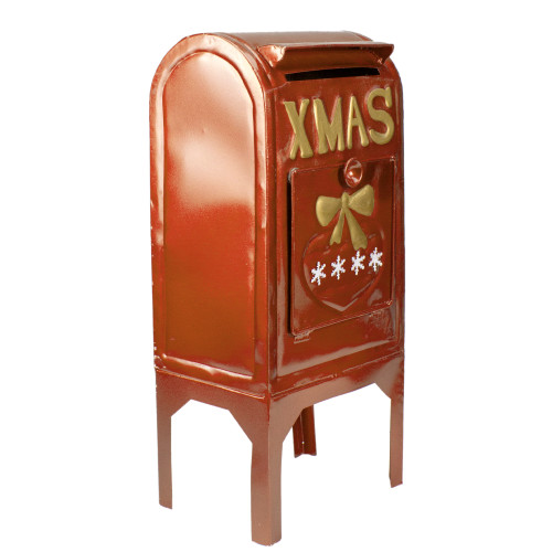Metal Mailbox Christmas Decoration - 16"