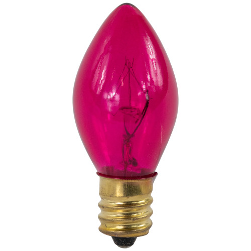 Pack of 25 Incandescent C7 Pink Christmas Replacement Bulbs
