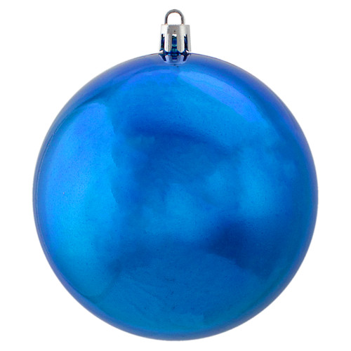 12ct Lavish Blue Shatterproof Christmas Ball Ornaments 4" (100mm)