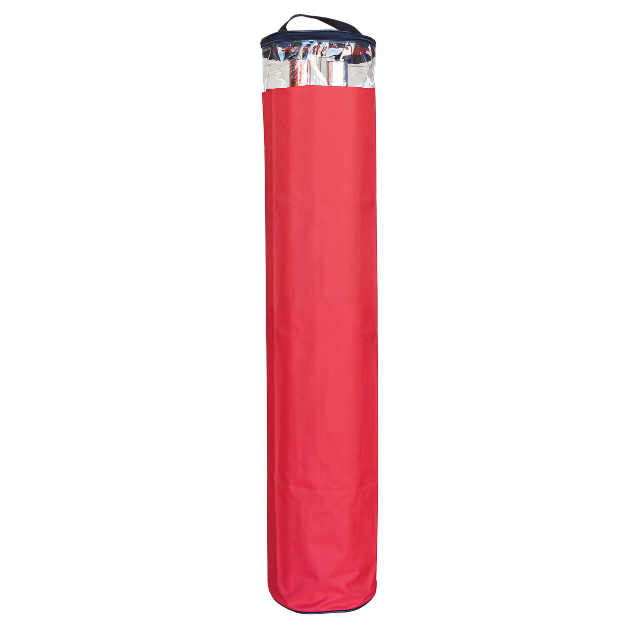 Zip Up Christmas Gift Wrap Storage Tube Bag - 40" - Red and Black