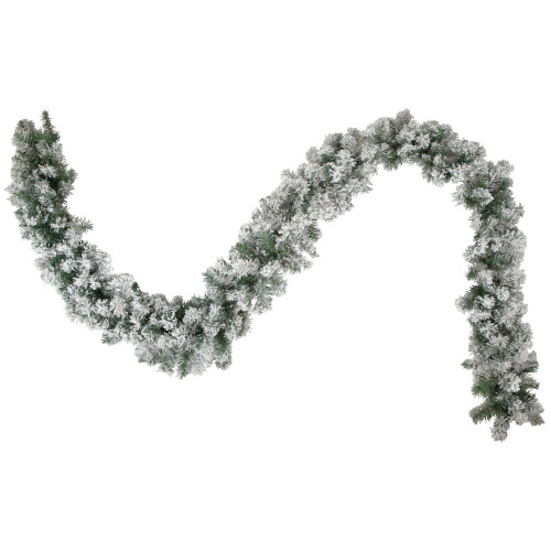 Flocked Madison Pine Artificial Christmas Garland - 9' x 10" - Unlit