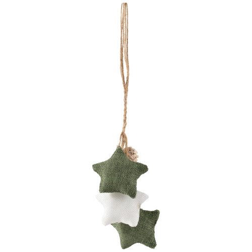 Burlap Star and Pine Cones Plush Christmas Ornament - 11.75"