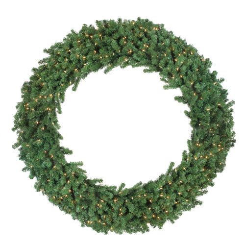 Green Deluxe Windsor Pine Artificial Christmas Wreath - 72" - Clear Lights