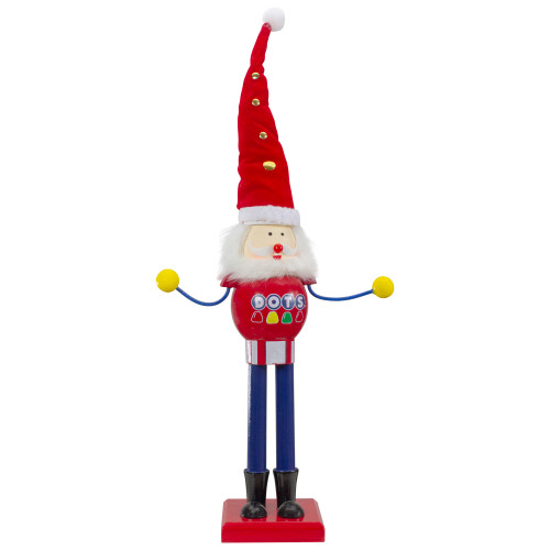 16.75" Red and Blue Dots Christmas Nutcracker Figurine