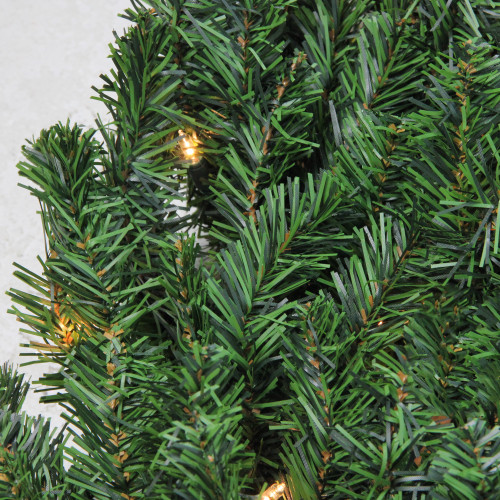 Pre-Lit Canadian Pine Commercial Christmas Wreath - 10' - Clear Lights
