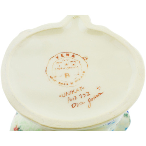 Polmedia Polish Pottery Santa Shaped Jar 9" Holiday Cheer