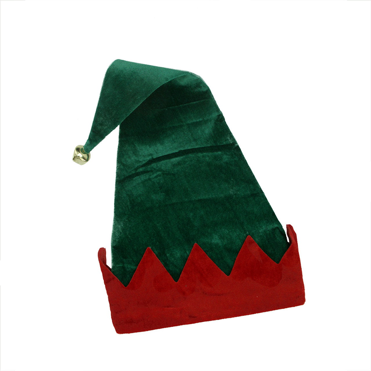 22" Green and Red Unisex Adult Christmas Elf Hat Costume Accessory - One Size