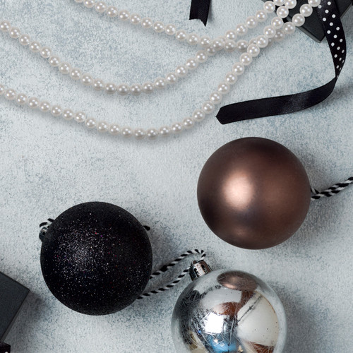 15' x .25" White Pearl Beaded Christmas Garland