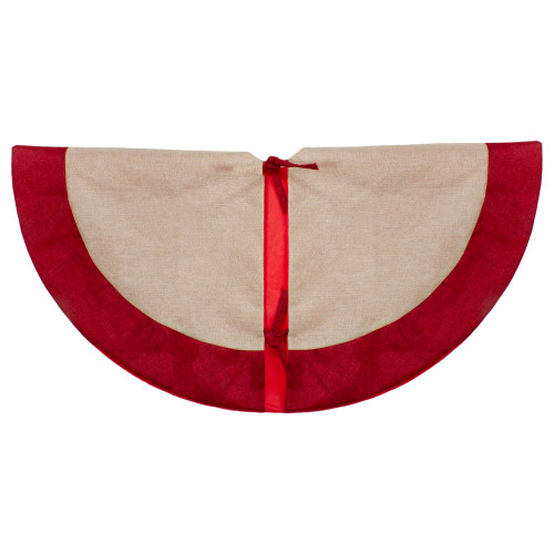 Santa Claus in Sleigh Embroidered Christmas Tree Skirt - 36"