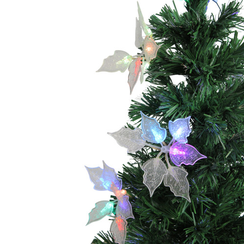 3' Pre-Lit Medium Fiber Optic Floral Artificial Christmas Tree - Multi-Color Lights