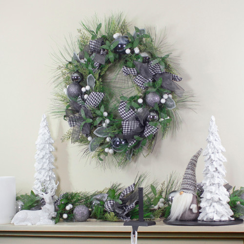 Real Touch? Winter Foliage and Berries Artificial Christmas Wreath - 24" - Unlit