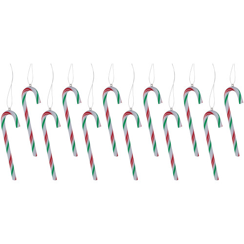12ct Multi Twist Candy Cane Christmas Ornaments 4"