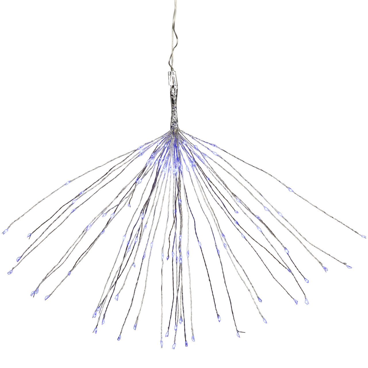 20" LED Lighted Firework Silver Branch Christmas Decoration - Blue Lights