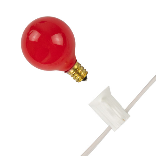 G40 Globe Christmas Light Set - Red, White and Blue - 9' White Wire - 10ct