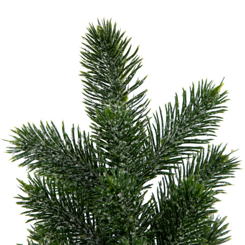 Mini Iced Pine Artificial Christmas Trees - 10" - Set of 3