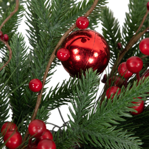 Real Touch?? Berries and Pine Artificial Christmas Wreath  - 32" - Unlit