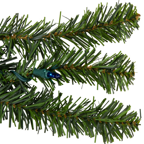 Pre-Lit Canadian Pine Artificial Christmas Garland - 9' x 12" - Multicolor Lights